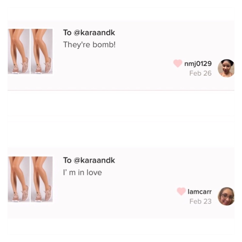 Restocked- Rose Gold Glitter Sneakers, Gym Shoes - Picture 4 of 8